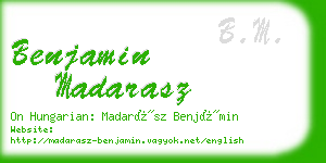 benjamin madarasz business card